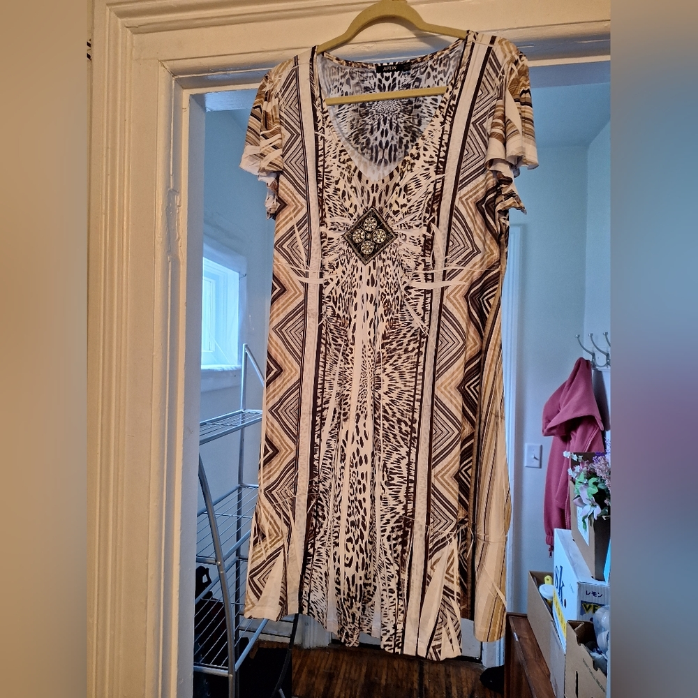 Apt. 9 Animal Print Tunic Dress Plus Size 1xl (NWOT)